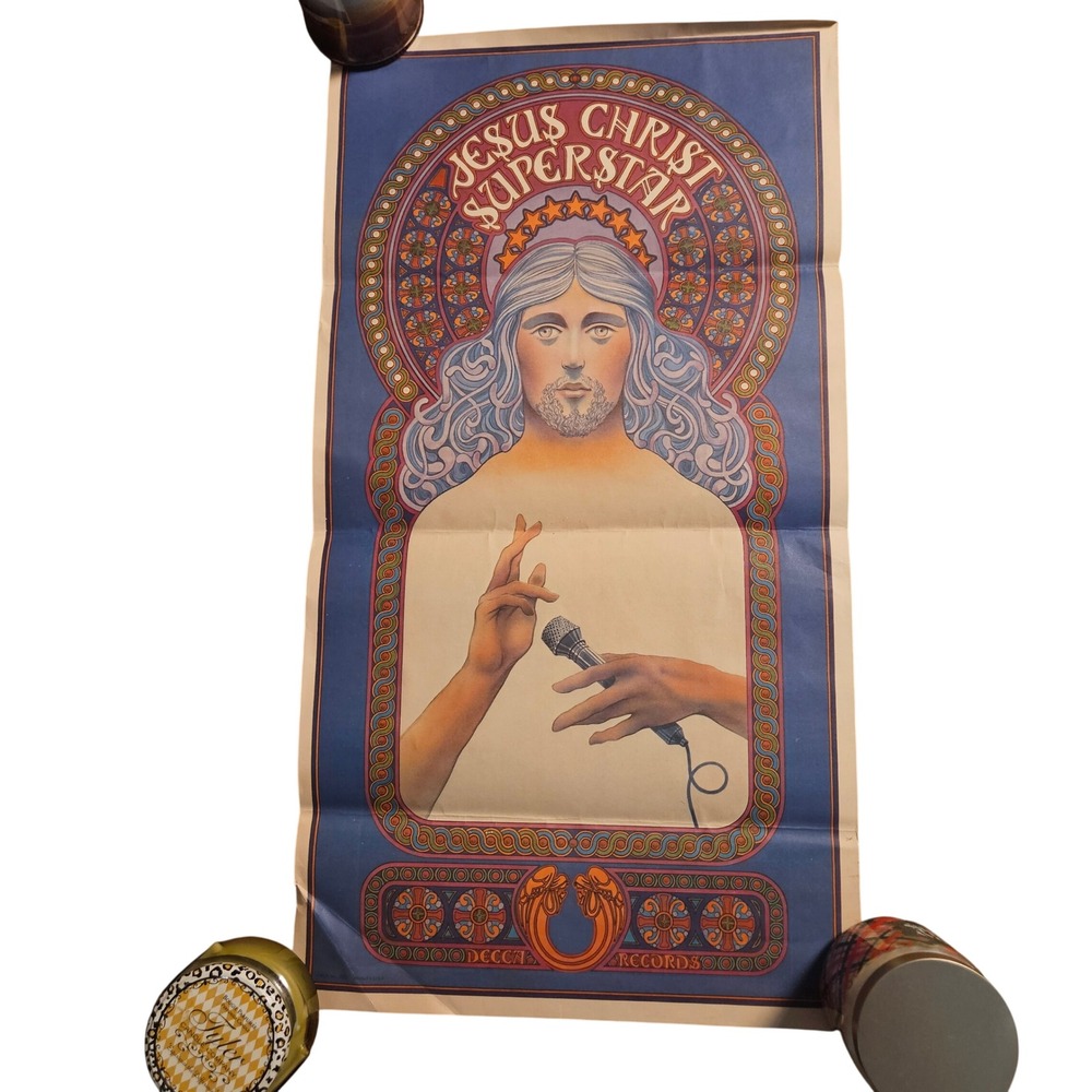 Jesus Christ Superstar Vintage 1971 Original Promo Poster 16x30 Decca Records